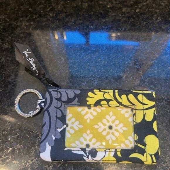 Vera Bradley Zip ID Case Card Holder Wallet Keychain Consciously Crafted - Picture 1 of 4